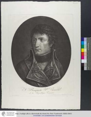 N. Bonaparte 1.er Consul de la République Française / Peint par Bacler Dalbe ; Gravé par Mercoli fils