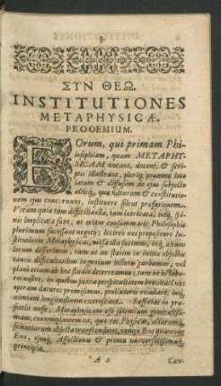 Institutiones Metaphysicae.