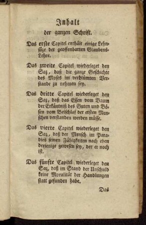 Inhalt der ganzen Schrift.
