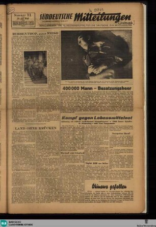 Süddeutsche Mitteilungen : alliiertes Nachrichtenblatt