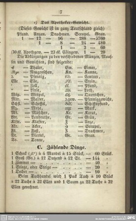 C. Zählende Dinge