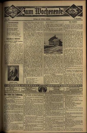Zweite Ausgabe vom Sonntag, den 04. Dezember 1932.
