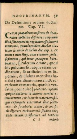 De Definitione ordinis doctrinae. Cap. VI.