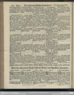 Die erste allgemeine Epistel (Send-Brief) des Apostels Johannis