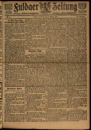 Ausgabe vom Dienstag, den 03. Januar 1905.