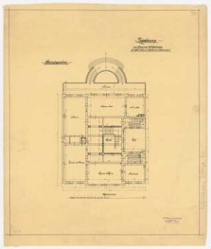 Wohnhaus Dr. Eduard Simon, Berlin: Grundriss Hauptgeschoss 1:100