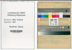Entnazifizierung Maria Buehner , geb. 19.02.1906 (Lehrerin)