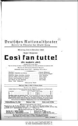 Così fan tutte! (So machen's alle!)