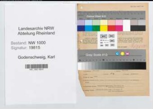 Entnazifizierung Karl Godenschweig, geb. 25.01.1911 (Kaufm.Angest.)
