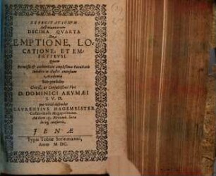De emptione, locatione et emphyteusi