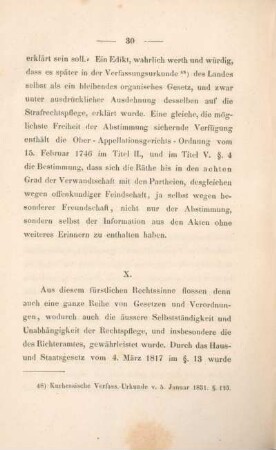 X. [Daraus hervorgegangene Rechtsverfassung und deren gesetzliche Gewähr.]