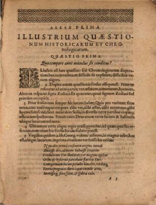 Dekas ... Illustrium Quæstionum Historicarum Et Chronologicarum, Dekas Prima