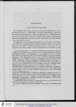 I. Leben und Werke Gabriel Biels