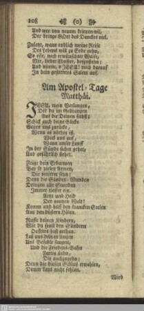 Am Apostel-Tage Matthäi