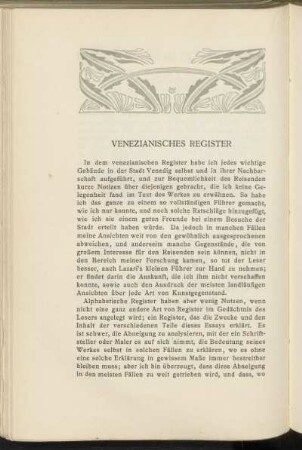 Venezianisches Register
