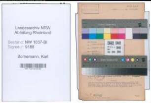 Entnazifizierung Karl Bornemann , geb. 11.10.1906 (Ingenieur)