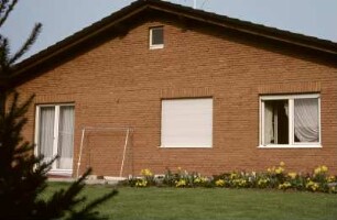 Rückansicht eines Bungalows