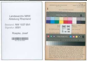 Entnazifizierung Josef Roepke , geb. 06.05.1895 (Klempner)