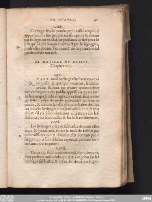 De Matiere De Criees. Chapitre xvj.