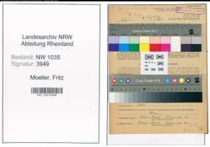 Entnazifizierung Fritz Moeller , geb. 27.03.1905 (Kaufmaennischer Angestellter)