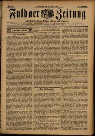 Zweite Ausgabe vom Samstag, den 10. Juli 1897.
