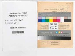 Entnazifizierung Heinrich Niehoff , geb. 25.01.1893 (Justizbeamter)
