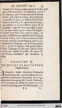 Chapitre X: Du depart de Malte pur Constantinople
