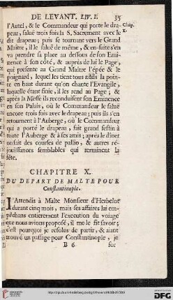 Chapitre X: Du depart de Malte pur Constantinople