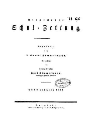 11: Allgemeine Schulzeitung - 11.1834