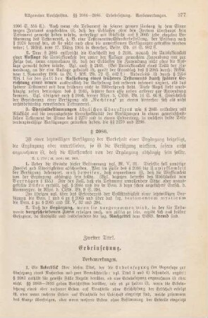 Zweiter Titel. Erbeinsetzung
