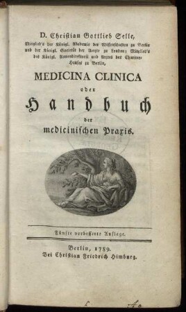 Medicina Clinica oder Handbuch der medicinischen Praxis