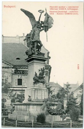 Budapest. Honvéd-Denkmal, errichtet 1893 : Budapest. Honvéd-Denkmal zum Gedenken an den Unabhängigkeitskrieg 1848/1849 (1893; György Zala) auf dem Zeremonienplatz (Dísz-Platz)