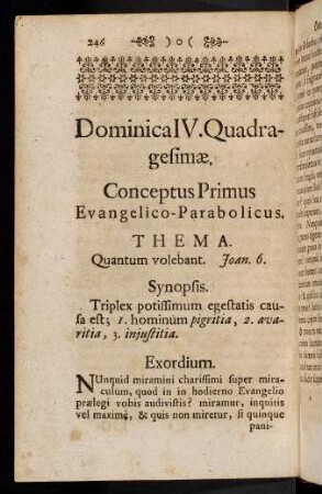 246-254, Conceptus Primus. Evangelico-Parabolicus.