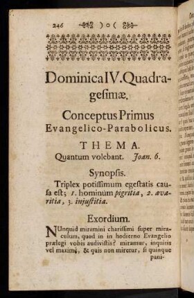 246-254, Conceptus Primus. Evangelico-Parabolicus.