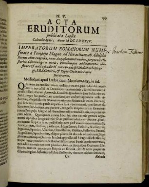 N. V. [...] Calendis Maji, Anno M DC LXXXIV.
