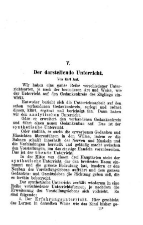 Der darstellende Unterricht