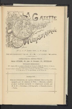 N° 4. — 1er Janvier 1900