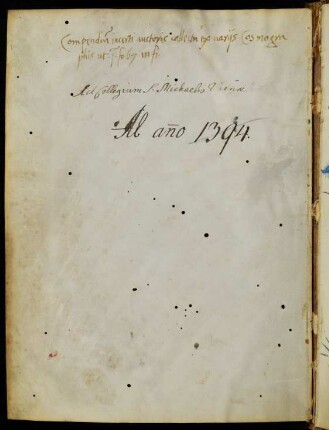Eintrag mit Jahresangabe