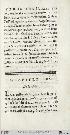 Chap. XXV. : De la grâce