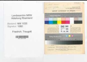 Entnazifizierung Traugott Friedrich , geb. 08.05.1906 (Steiger)