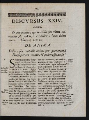 Discursus XXIV. Lamed.