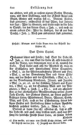 Ursach: Warum uns dieser Bann von der Schrift befohlen ist. Das Dritte Capitel