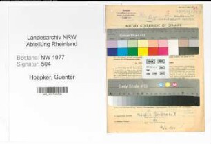 Entnazifizierung Guenter Hoepker , geb. 27.09.1920 (Polizist)