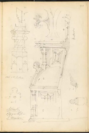 Marienkirche, Lübeck: Details (aus: Skizzen- und Fotoalbum 1)