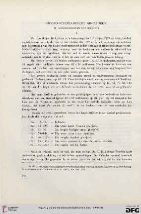 2.Ser. 13.1920: Noord-Nederlandsche miniaturen, 2, Handschriften uit Hoorn