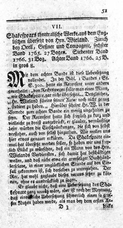 Shakespears theatralische Werke. [6., 7. und 8ter Band.]