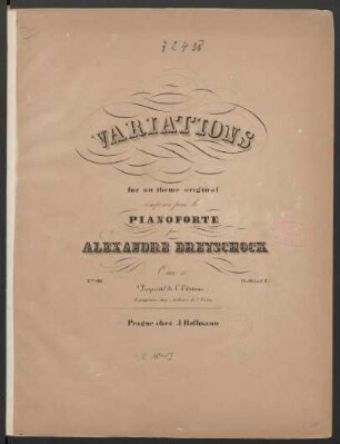 Variations sur un theme original : composées pour le Pianoforte Oeuv. 11.