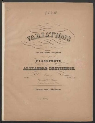 Variations sur un theme original : composées pour le Pianoforte Oeuv. 11.