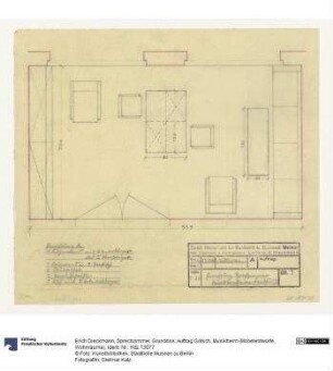 Sprechzimmer, Grundriss (Auftrag Götsch, Musikheim)