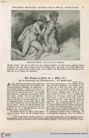 Der Einzug in Paris am 1. März 1871: Aus den Erinnerungen eines Schlachtenbummlers